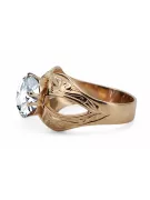 Vintage style Ring Zircon Original Vintage 14K Rose Gold vrc135r